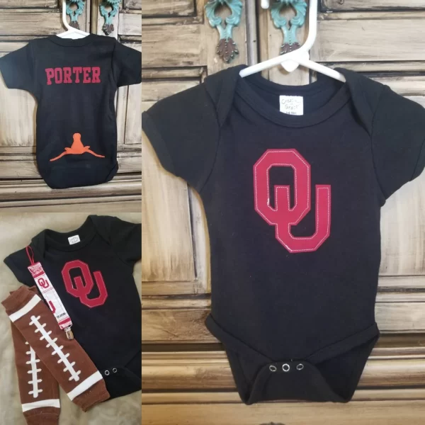 Personalized OU Sooners Onesie, Officially Licensed